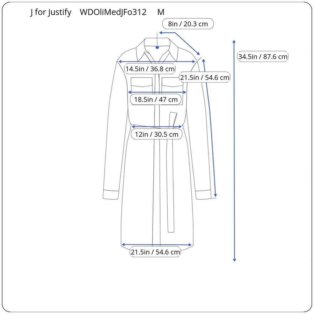 J For Justify Women’s 3/4 Sleeve Tunic Dress - Picture 6 of 6
